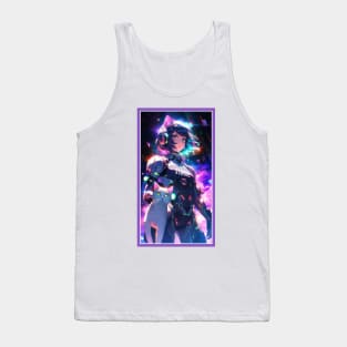 Anime Cute Cat Girl | Quality Anime Girl Artwork | Sci-Fi Manga Girl Anime Art Tank Top